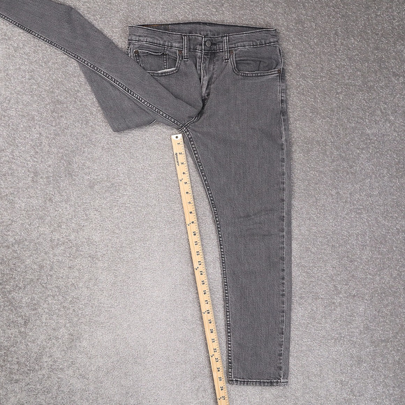 Levi's 512 Slim Fit Tapered Leg 31x30 Dark Wash Gray Denim Jeans - Picture 4 of 14